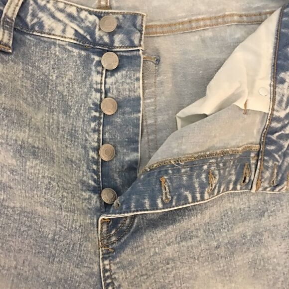 80s Vibes High waisted Button Fly Stretch Denim - Picture 4 of 8